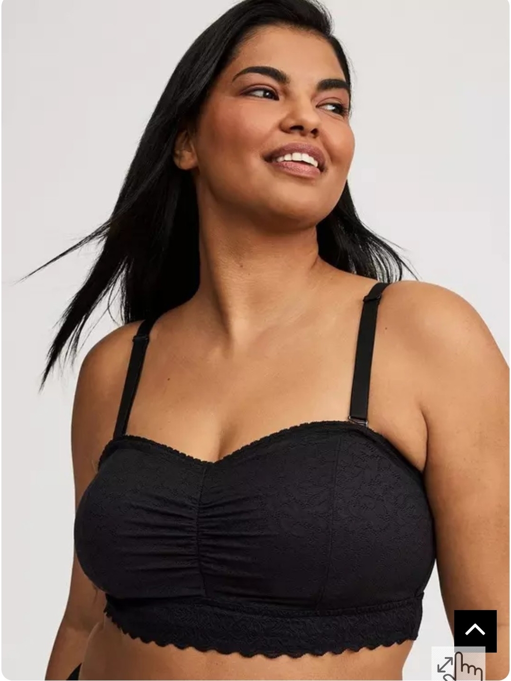 NWT Torrid Plus Size Unlined 4-Way Stretch Lace Bandeau - 3X
